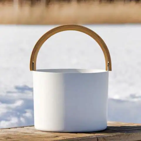 Eimer für Sauna, Kolo Sauna Bucket 2 in Weiß.
