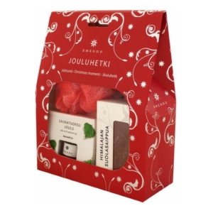Emendo Sauna-Geschenkset in Weihnachtsverpackung, perfekt für die Feiertage.