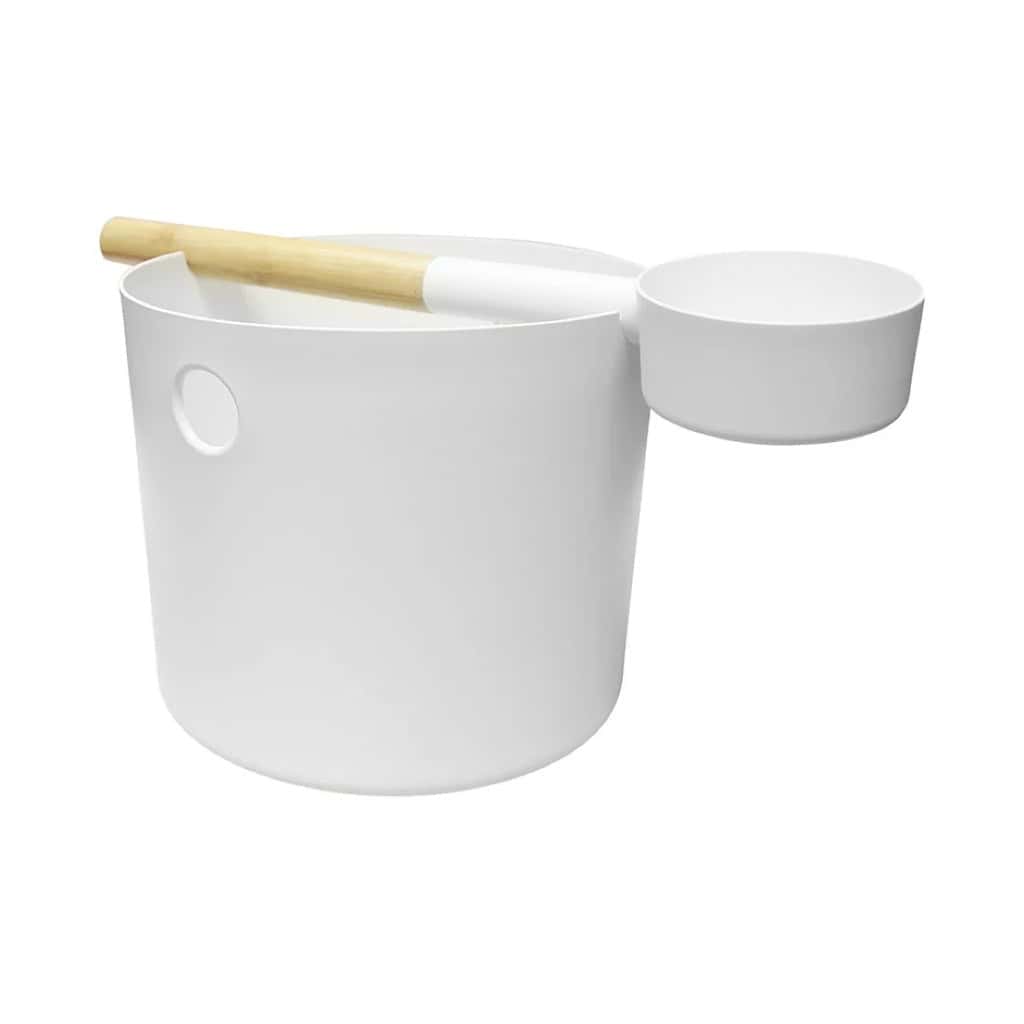 Kolo Design Sauna Eimer + Löffel - Weiß
