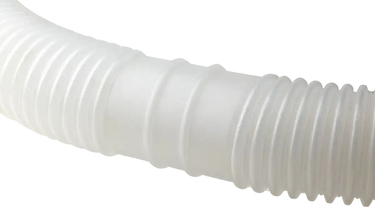 Poolschlauch mit 32 mm Durchmesser, 2 Meter lang, weiß für Poolinstallationen.