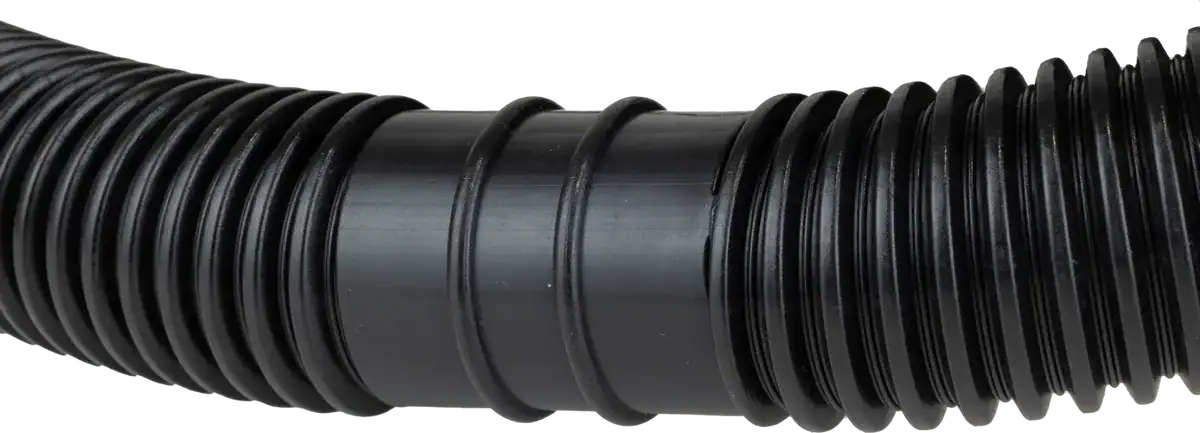 Poolschlauch mit 32 mm Durchmesser, schwarz, 2 Meter lang für Poolinstallationen.