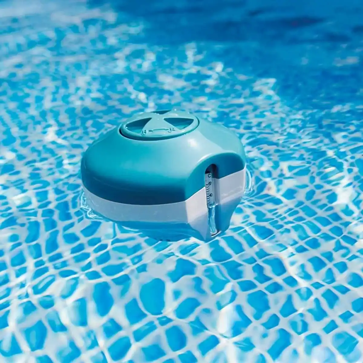Intex Chlordispenser mit Thermometer für Poolreinigung und Wasserqualität.