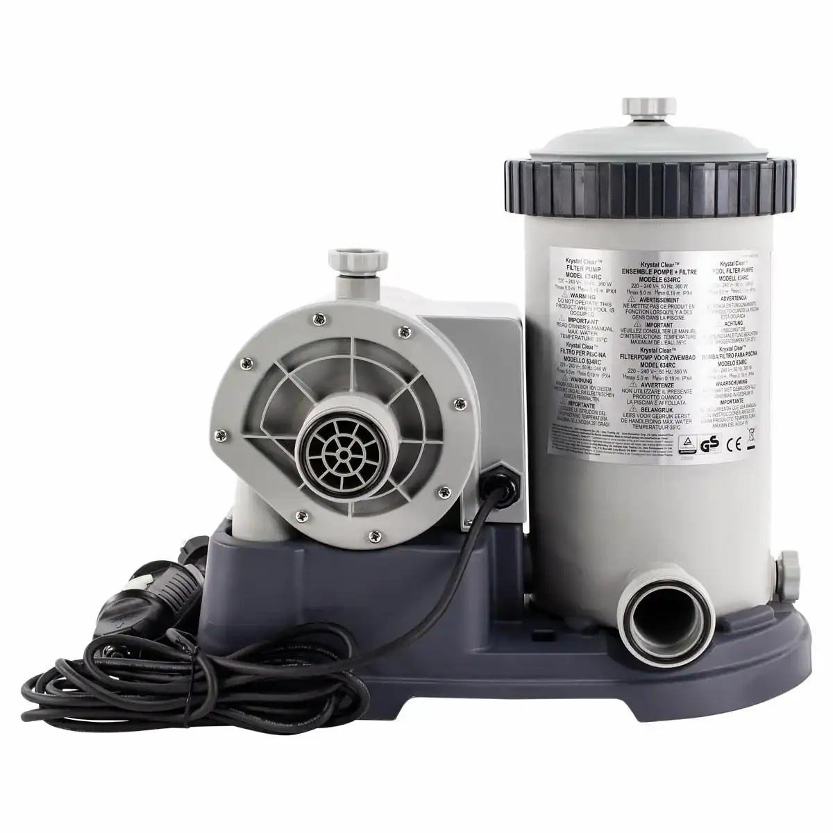 Intex C2500 Filterpumpe für Poolreinigung, 9463 Liter/Stunde, geeignet für schnelle Wasserzirkulation.