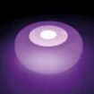Aufblasbarer LED-Sitzhocker mit farbenfrohem Beleuchtungseffekt für innen und außen.