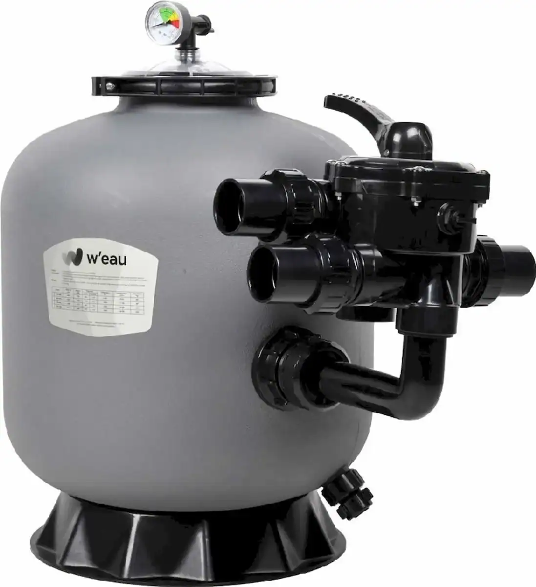 W'eau SPE-450 Side-Mount-Sandfilter für Pools, 8m³ Kapazität.