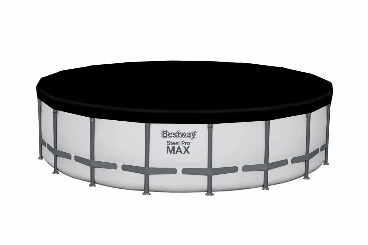 Bestway Steel Pro MAX Pool mit Filterpumpe und Zubehör.
