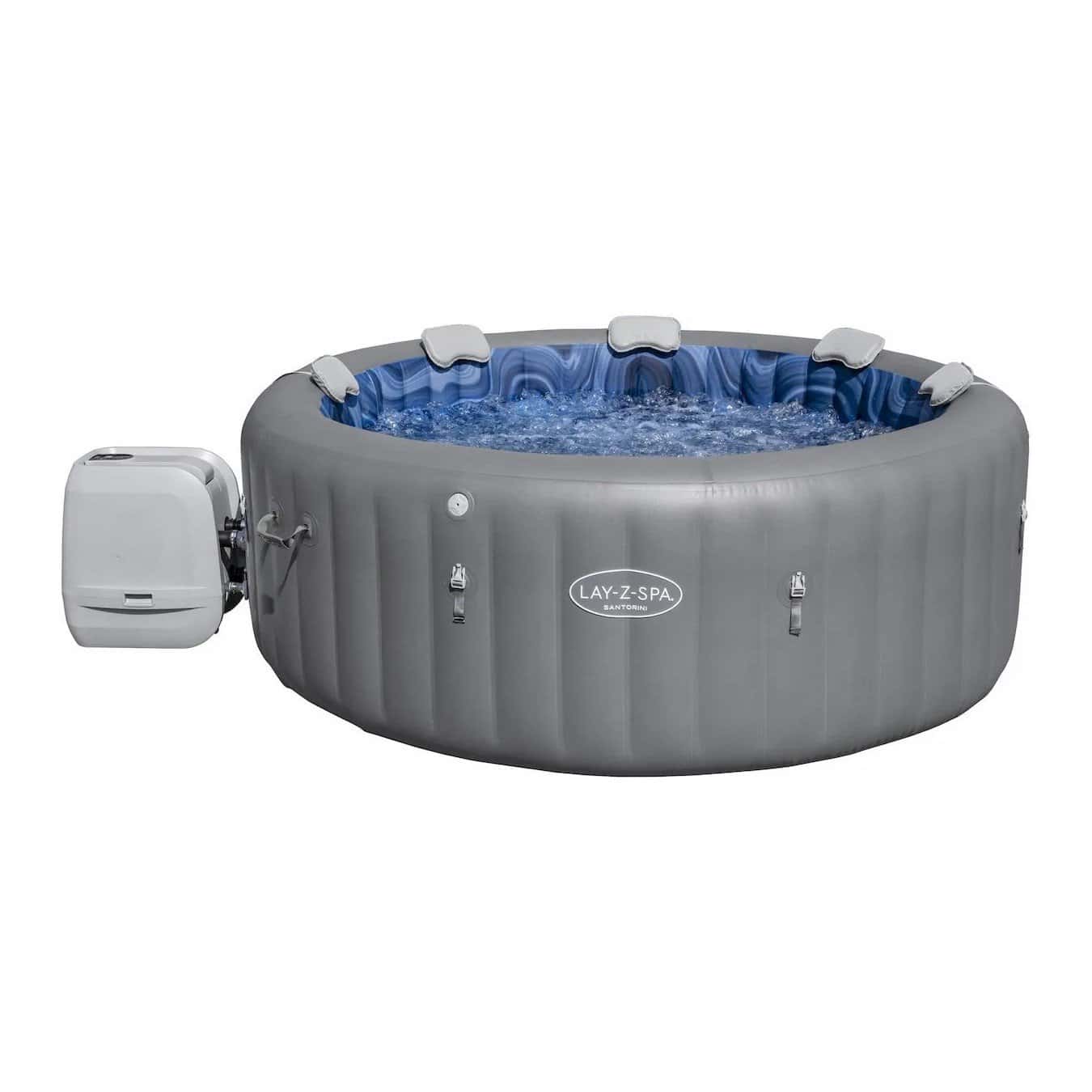 Lay-Z Spa Santorini HydroJet Pro WiFi aufblasbarer Spa für 7 Personen.