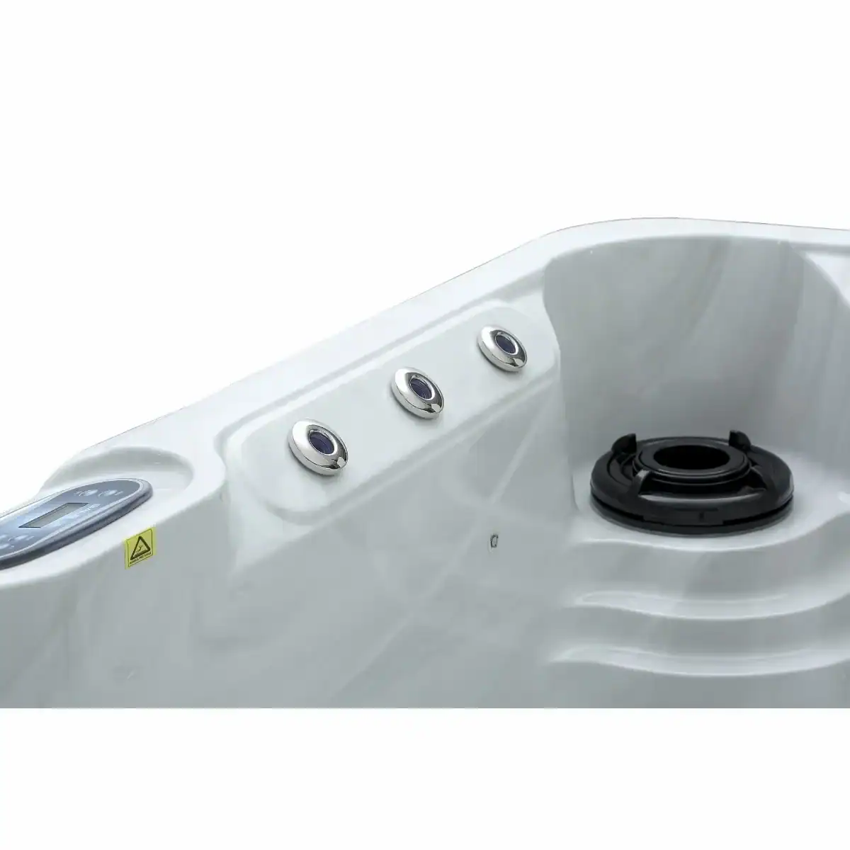 Luxuriöser Whirlpool mit mehreren Hydromassagedüsen für Entspannung.