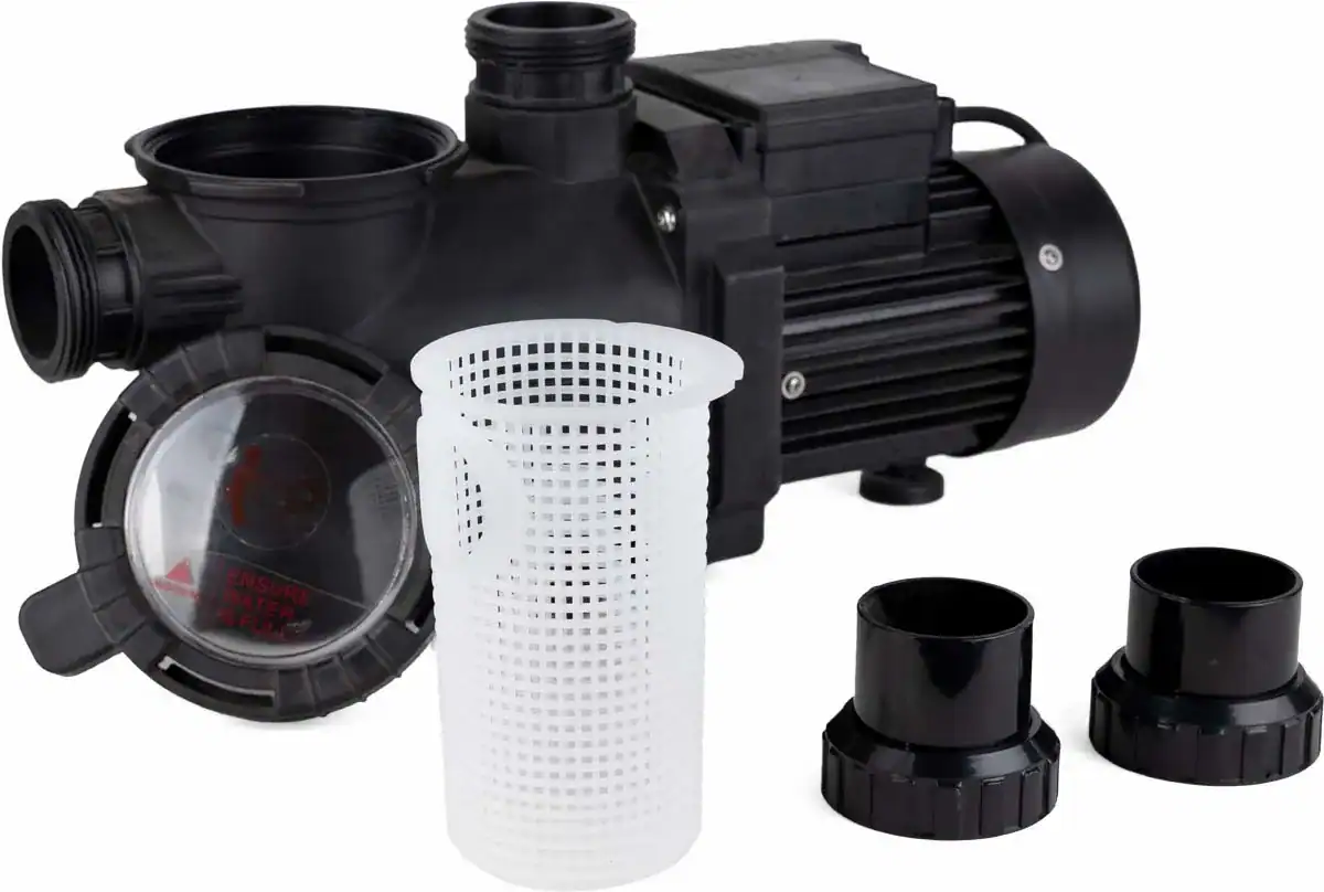 Poolpumpe für optimale Wasserzirkulation und Filtration. Geeignet für Pools bis 6m³ Inhalt.