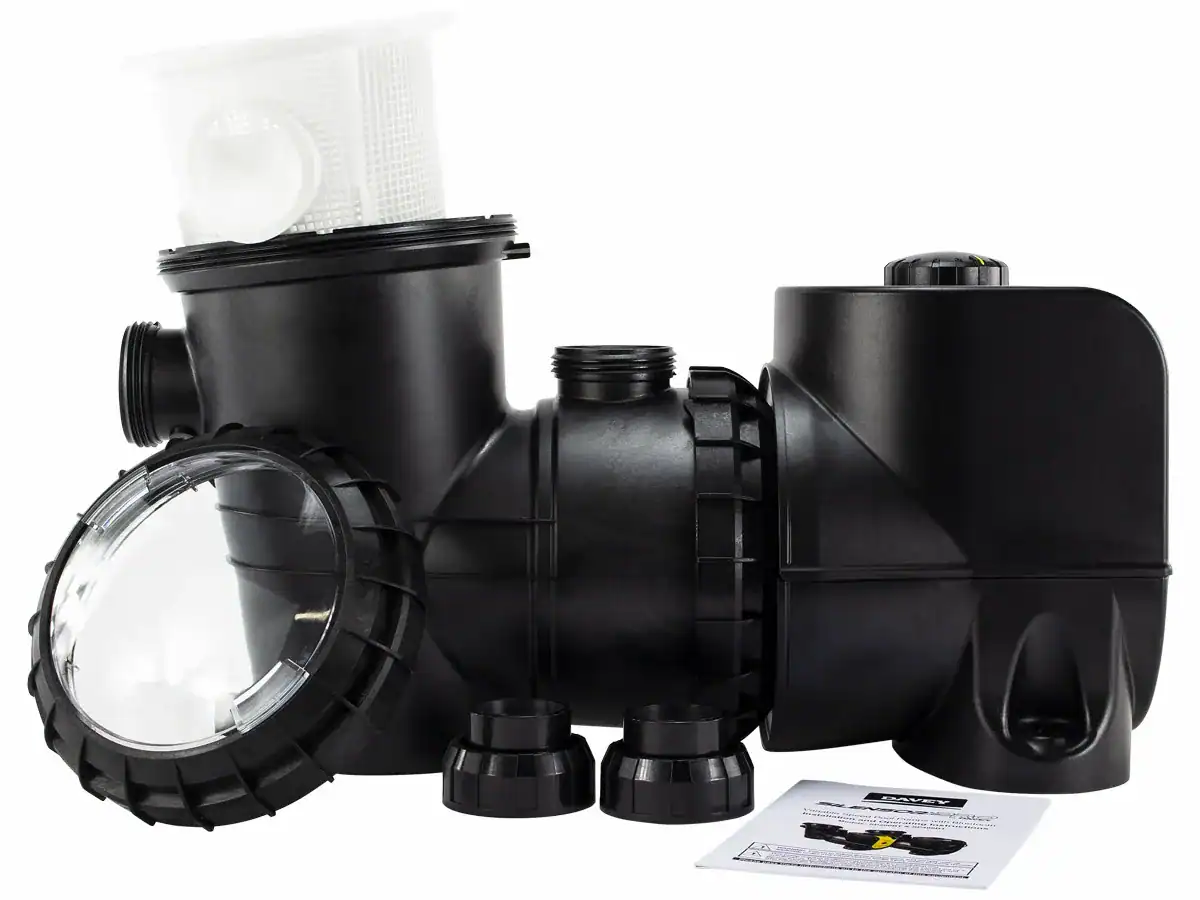 Filterpumpe für Pool, inklusive Filterpatrone und Anleitung.