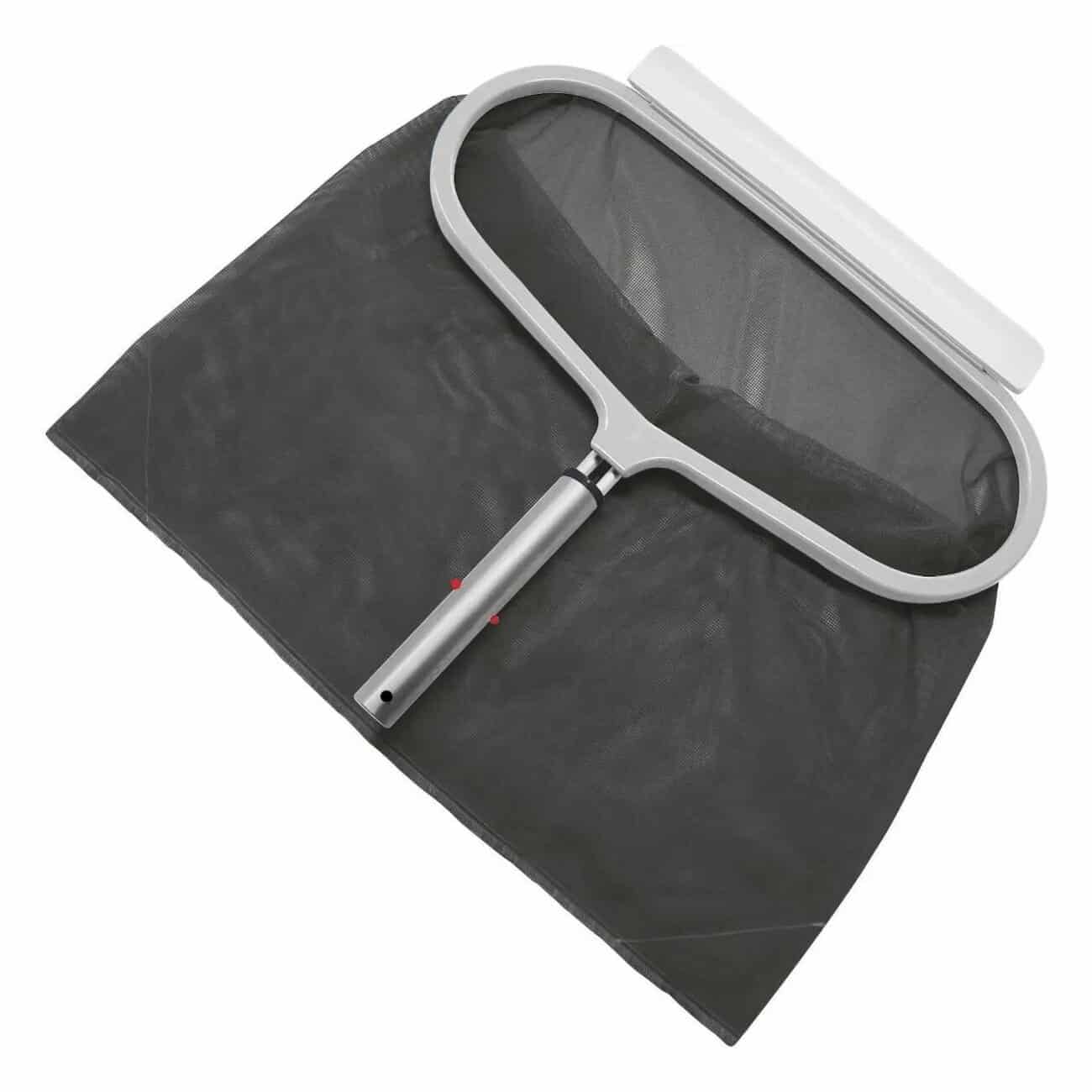Kokido Kescher mit Abzieher in Schwarz/Silber zur Poolreinigung.