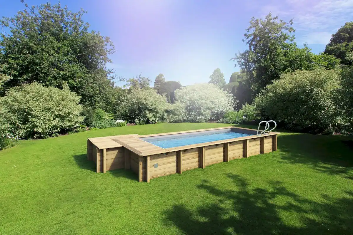 BWT Compact Stadtpool - 6.00 x 2.50 x 1.33 m - mit Sandfilterpumpe und Verkleidung