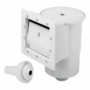 Kokido Skimmer mit schmaler Ansaugöffnung und Einlassdüse für die Poolreinigung.