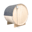 Luxuriöse kompakte Außensauna von Holl's Sauna Gaïa Bella mit Zubehör, ideal zur Entspannung im.