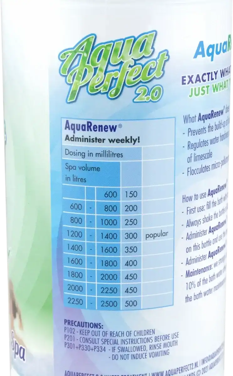 AquaPerfect 2.0 All-in-one-Poolreiniger, 1 Liter, für optimale Wasserqualität.