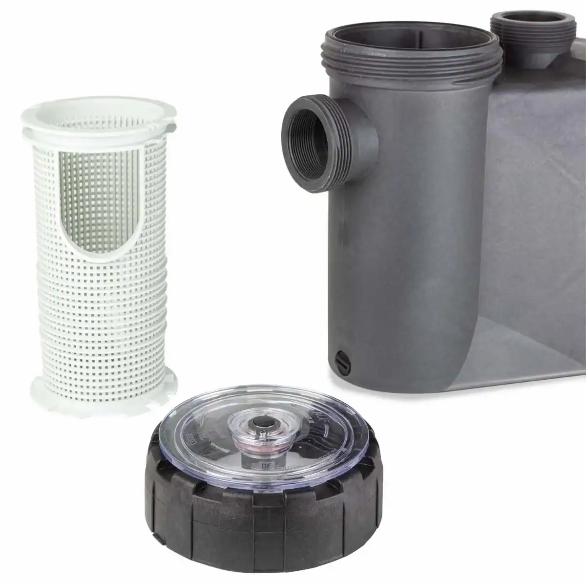 Vitalia Eco VS Poolpumpe mit Filter und Zubehörteilen.