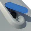 Aufrollsystem für Poolabdeckung mit motorisierter Bedienung.