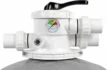 Polyester-Sandfilter für Pools, 8m³, mit Manometer und Top-Mount-Design.