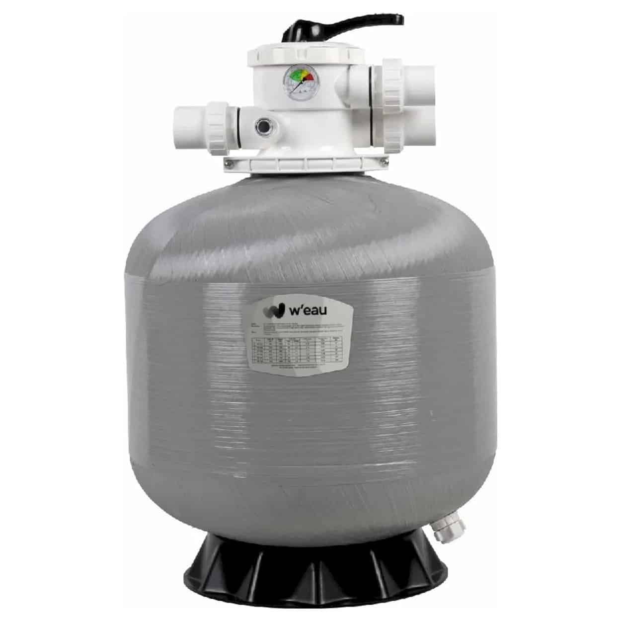 Sandfilter für Pools, verstärkter Polyester, 8m³ Kapazität.