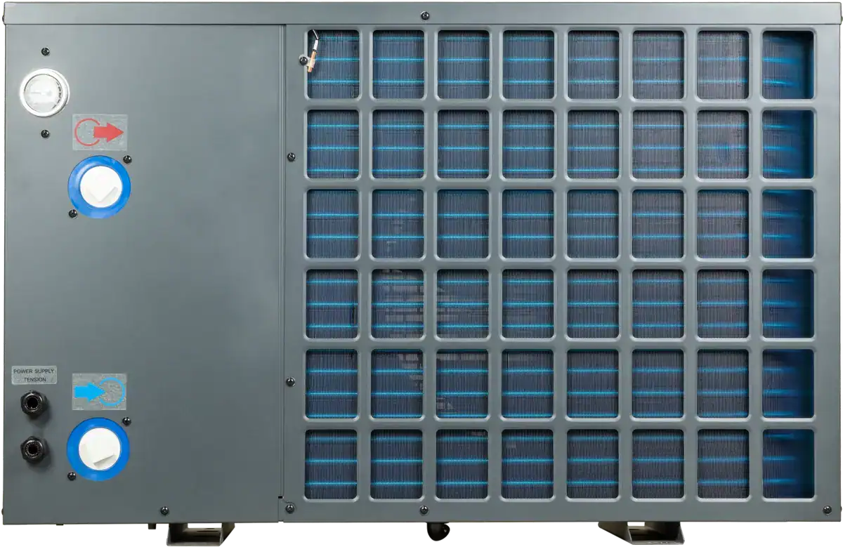 Inverter Pool-Wärmepumpe 12,5 kW für energiesparendes Heizen und Kühlen von Pools.