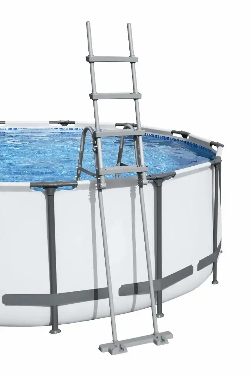 Sicherheitsleiter für Pool mit abnehmbaren Stufen, geeignet für Pools bis 122 cm Höhe.