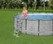 Poolleiter mit abnehmbaren Stufen für sicheres Ein- und Aussteigen. Geeignet für Bestway Pools, Hö.