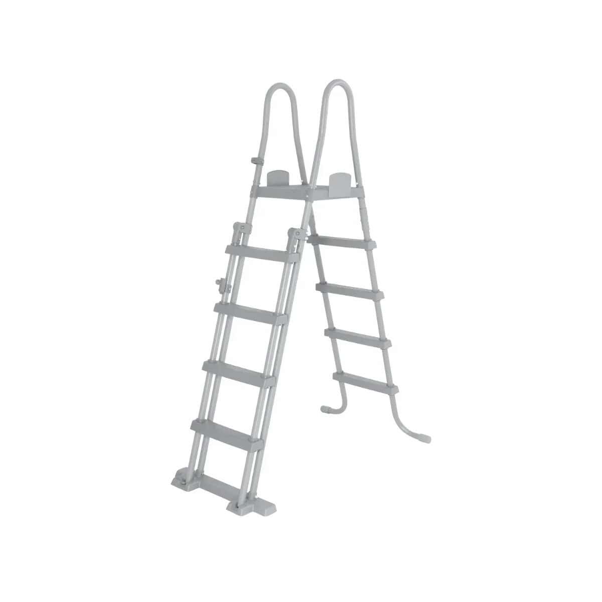 Bestway Poolleiter 122-132 cm mit abnehmbaren Stufen für sicheren Zugang zum Pool.