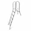 Edelstahl-Pooltreppe mit 5 Stufen und A-Rahmen-Design für sicheren Zugang.