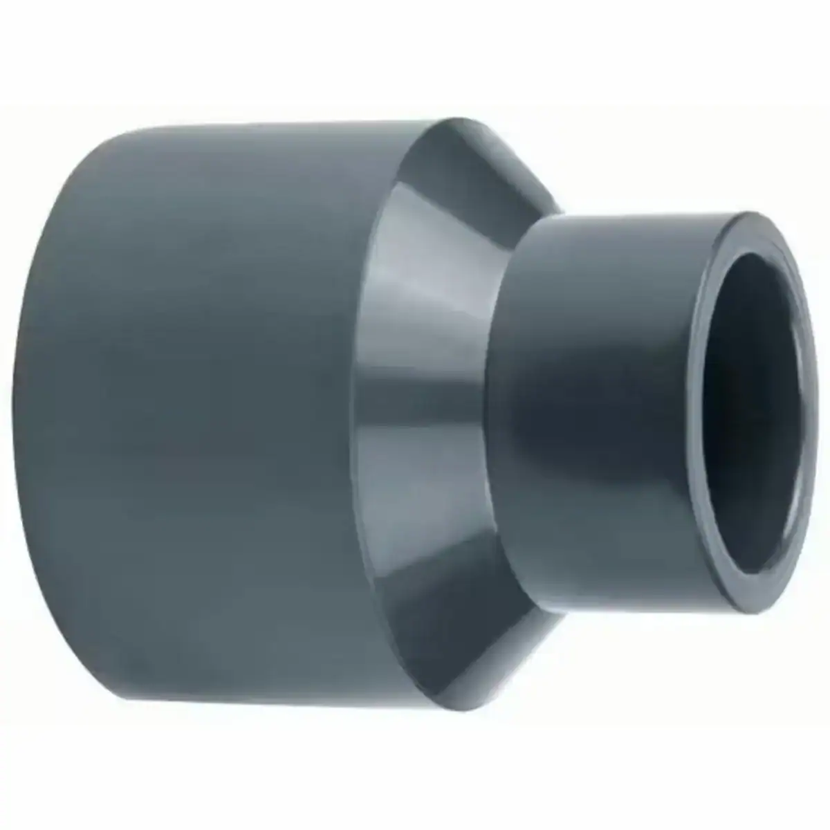 Reduziermuffe PVC 63/50mm für Poolleitungen, Klebeverbindung, dauerhafte PVC-Verbindung.