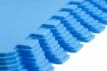 Blaue Poolunterlegplatten, Set mit 8 Stück, 50x50x0,4 cm, geeignet für den Poolboden.