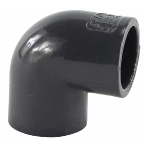 PVC-Winkel 90 Grad, 20mm, geeignet für Poolrohre und Wasserleitungen.