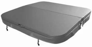 Graue Spa-Decke für W'eau Spa, 200x200 cm, Radius 18 cm.