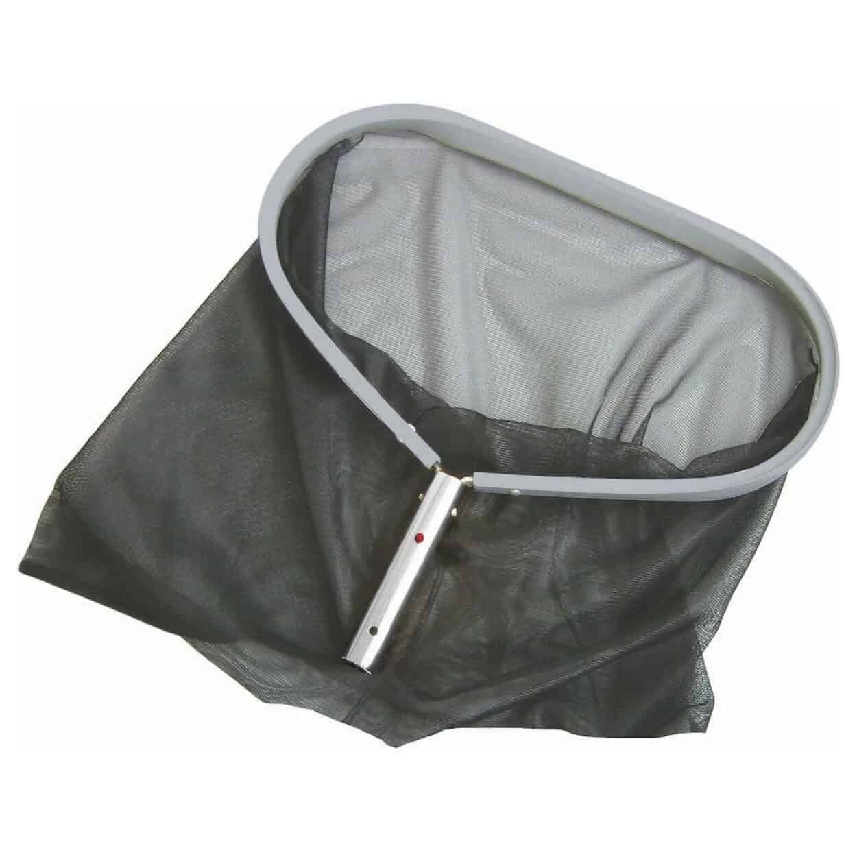 Premium-Kescher für Pools, schwarz/silber, langlebig und leicht.