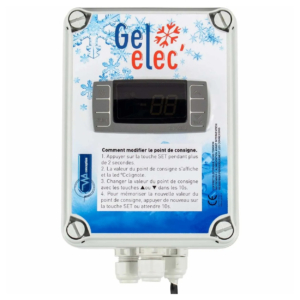 Digitaler Frostschutz für Pools mit Display und Bedientasten.