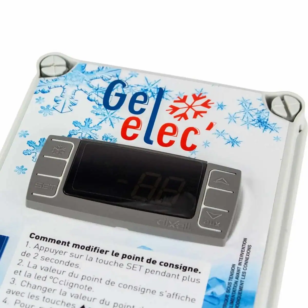 Digitaler Frostschutz für Pools mit Display und Bedientasten.