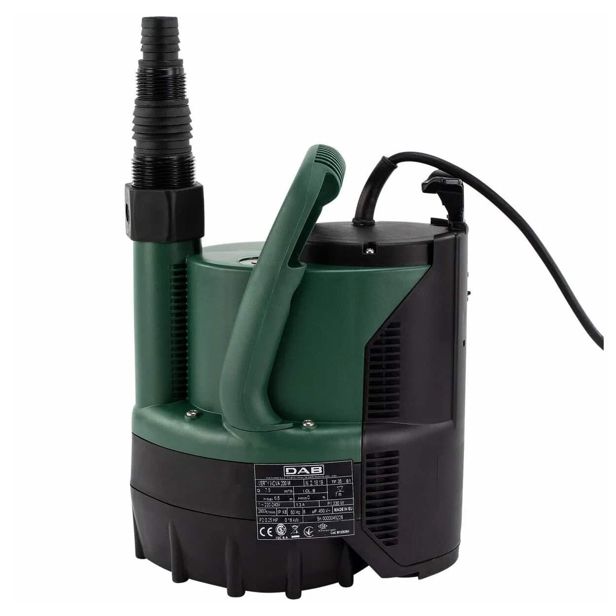 DAB Verty Nova 400 mit internem Schwimmer für Poolwasserpumpen. Zuverlässig und leistungsstark für optimale Leistung.