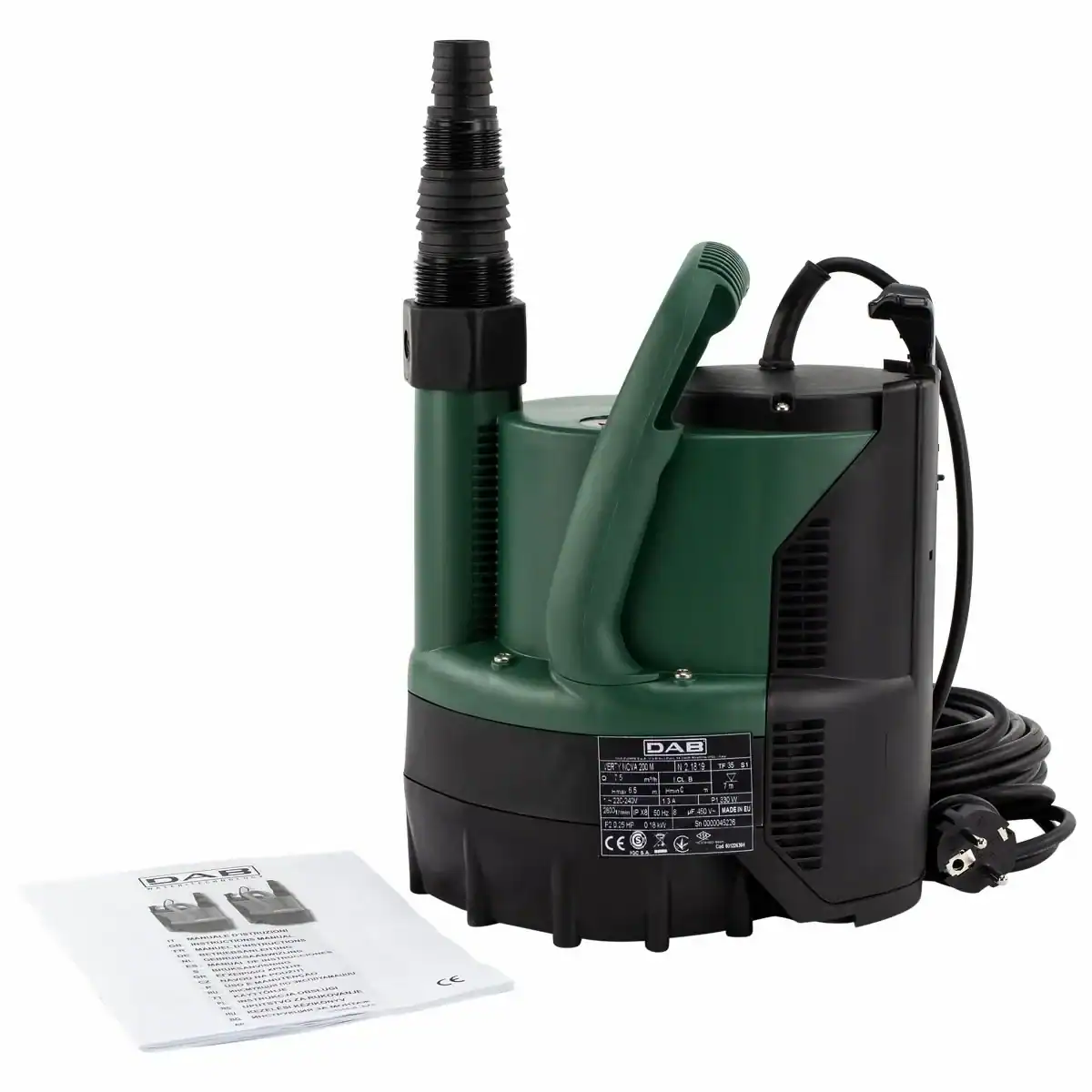 DAB Verty Nova 400 Tauchpumpe mit internem Schwimmer für Poolwasserabfuhr.