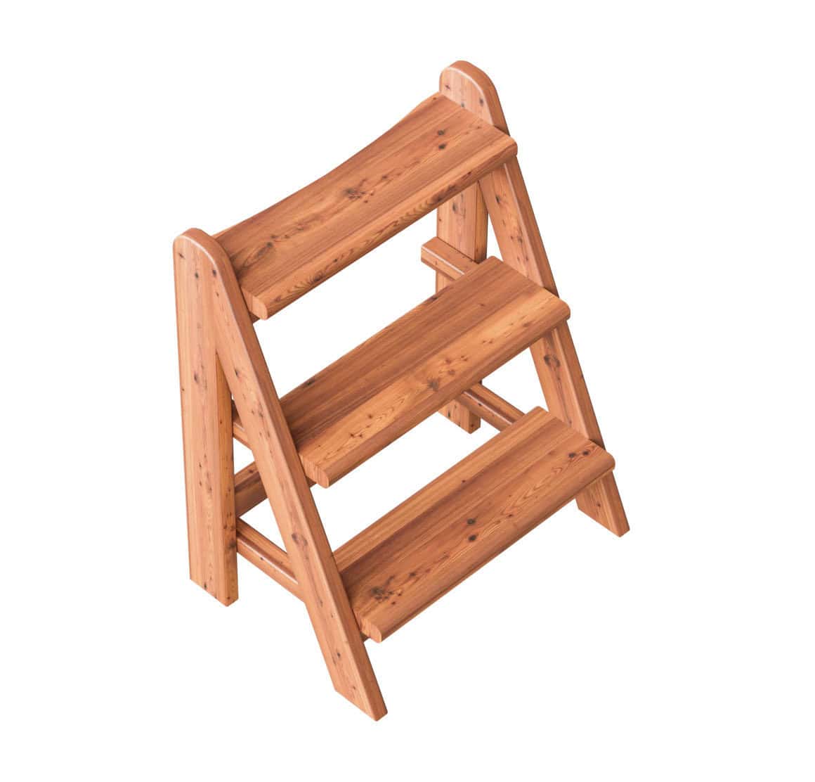Holztreppe für PolarSpa Hottub, komfortabel und sicher.
