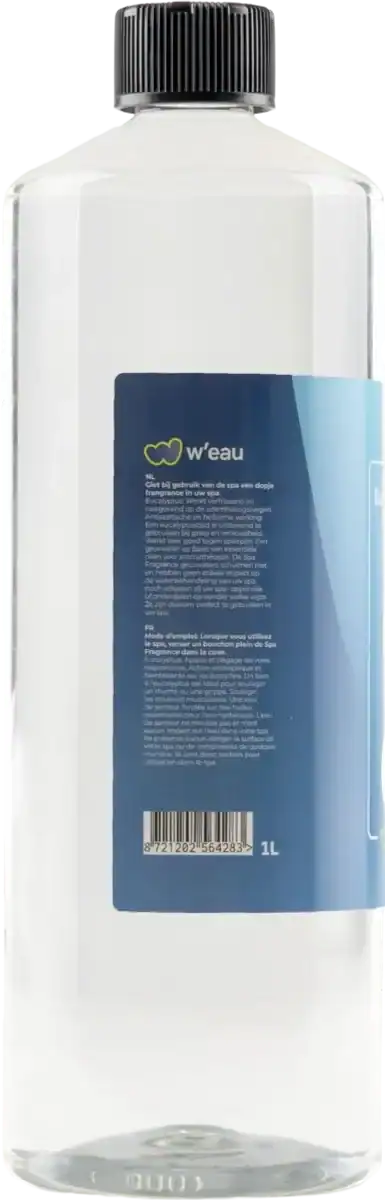 W'eau Spa-Eukalyptusduft in 1-Liter-Flasche, ideal für ein frisches Spa-Erlebnis.