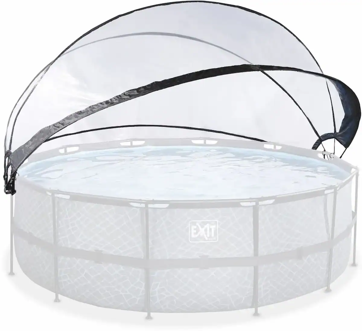 Exit Pool-Überdachung ECO rund 427 cm, universell für Pool mit 427 cm Durchmesser.