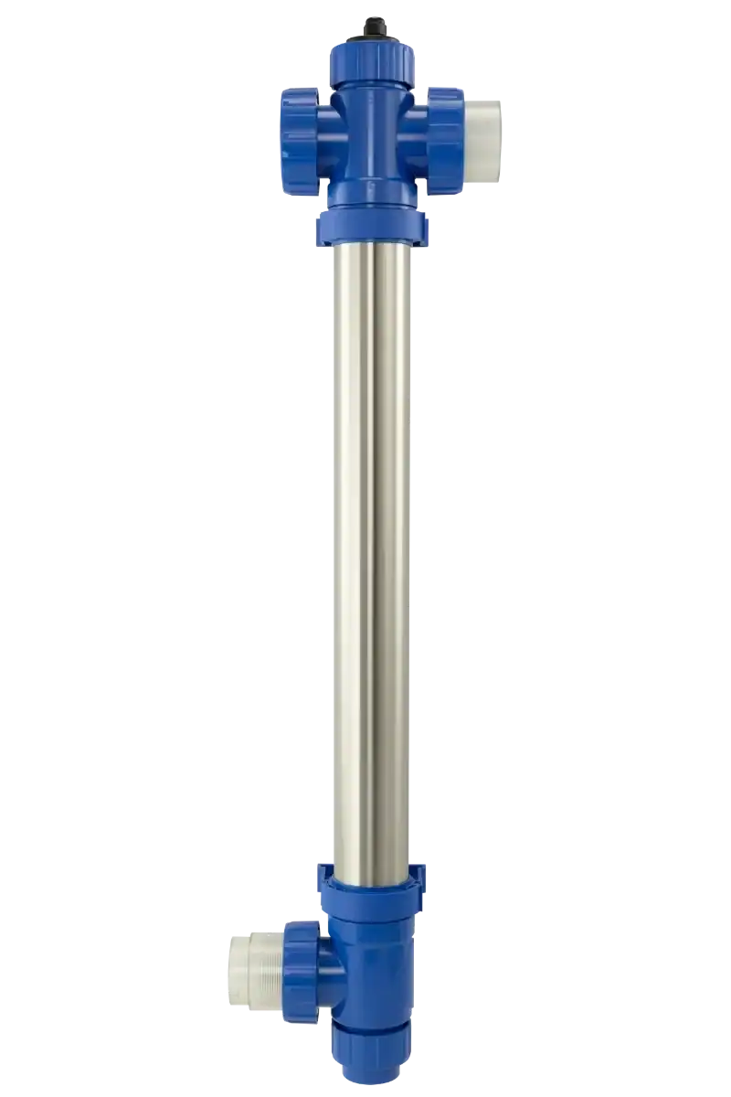 UV-C-Lampe zur Poolreinigung und Desinfektion.