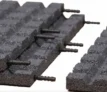 Gummi-Bodenplatten für Spas, 2x2 m, schwarz, geeignet für den Einsatz unter Ihrem Pool oder Spa.