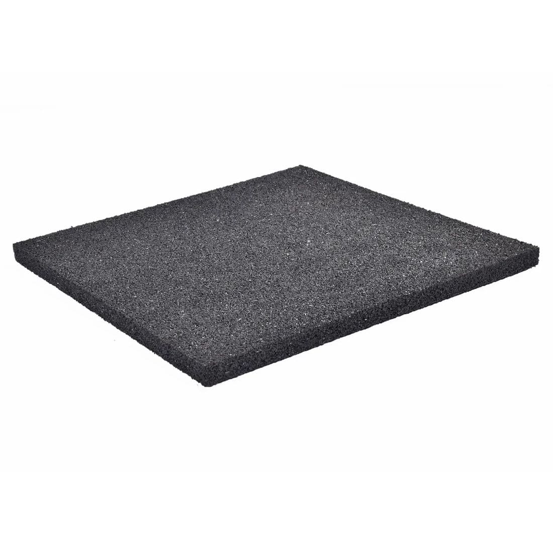Schwarze Gummi-Bodenfliese für Spa, 2x2 Meter, stabiler Untergrund.