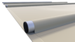 Sicherheitstube für Poolabdeckung in Beige, pro Meter.