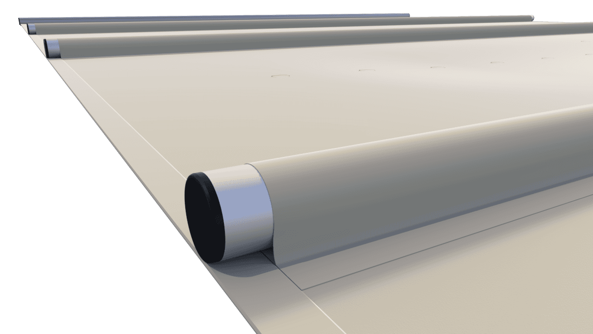 Sicherheitstube für Poolabdeckung in Beige, pro Meter.
