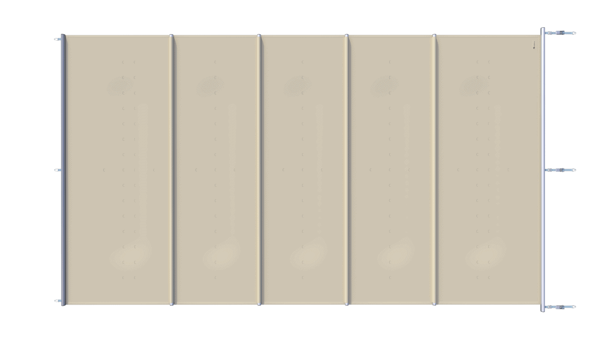 Sicherheitsabdeckung für Pool, Farbe Beige, Tube-Modell, pro m².