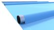 Blaue Sicherheitsabdeckung für Pooltube, pro m².