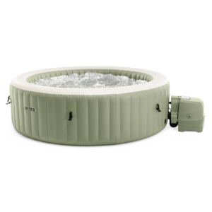 Aufblasbarer grüner Spa mit Bubbelmassage für 4 Personen.