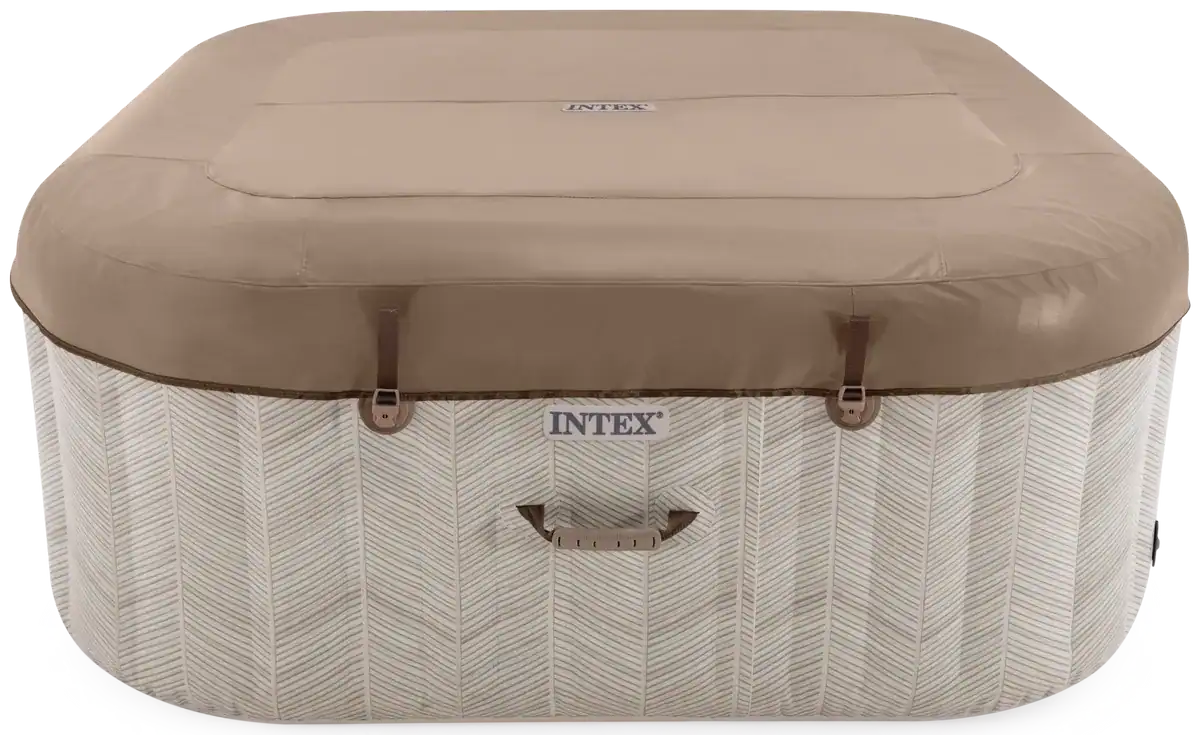 Intex Pure Spa Chevron Deluxe, aufblasbarer Whirlpool für 4 Personen, ideal zum Entspannen zu Hause.