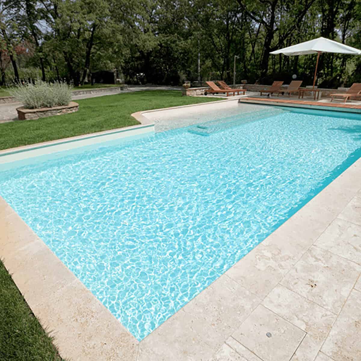 Poolfolie für einen weißen Pool, 1,65 x 25 Meter, geeignet zum Abdecken und Schützen von Po.